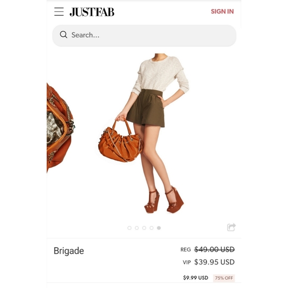 Justfab Peach Shoulder Bag - Picture 12 of 12